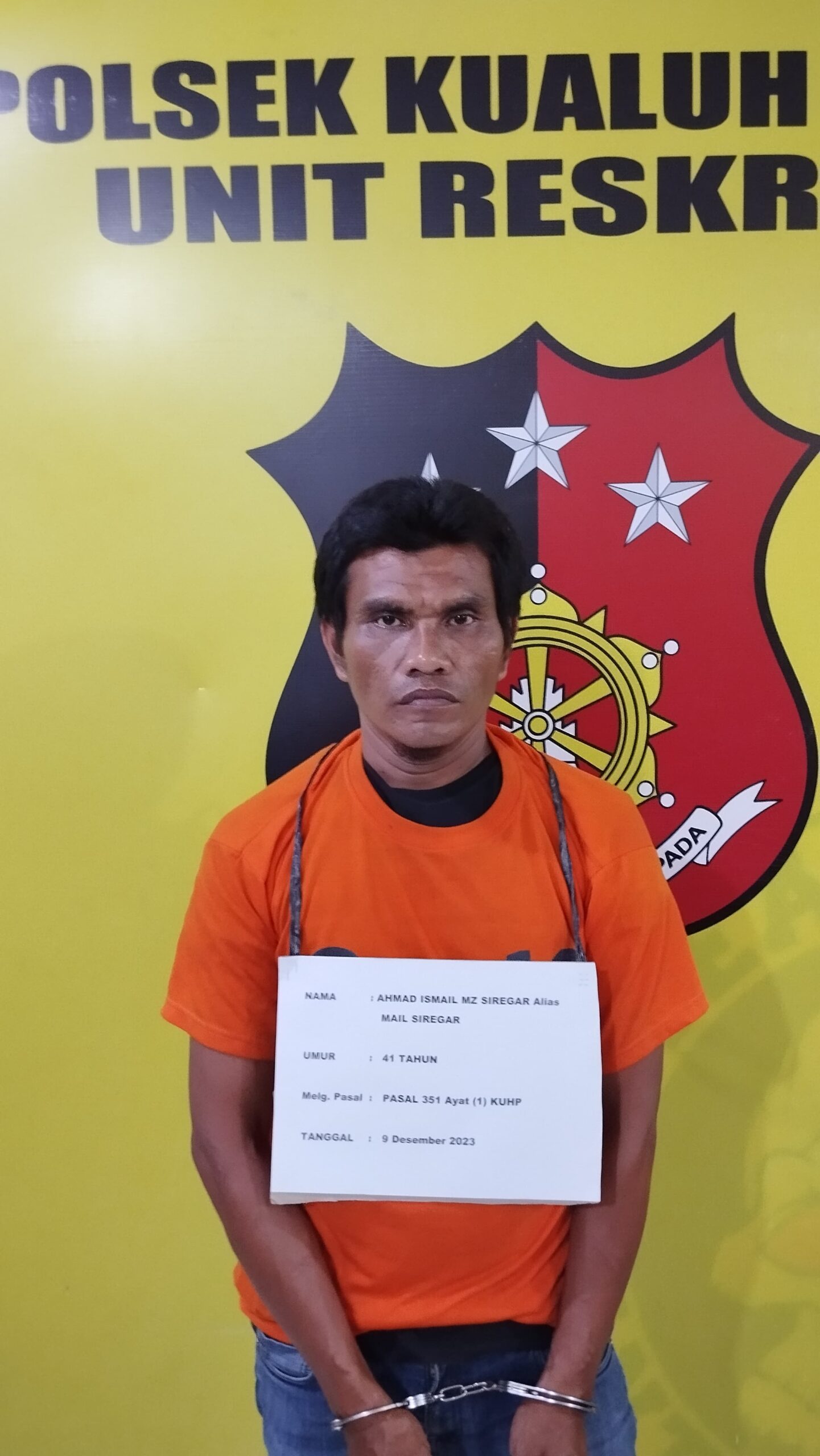 Foto: Tersangka Pemukulan Terhadap Dewan Pasaribu.(jr)