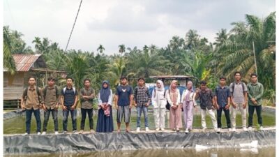 Mahasiswa Budidaya Perairan UNA, Lakukan Pengamatan di Kolam Budidaya Ikan