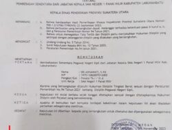 Terungkap..!! Status Kepsek SMAN 1 Panai Hilir Dibebas Tugaskan.