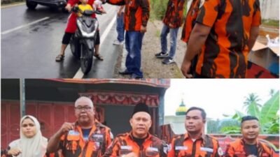 MPC Pemuda Pancasila Madina Bagi-Bagi Takjil Ke Pengguna Jalan.