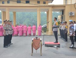 Apel Sertijab Wakapolres Dan Kapolsek Sungai Kanan Polres Labusel , Kapolres : Maksimalkan Pelayanan Kepada Masyarakat