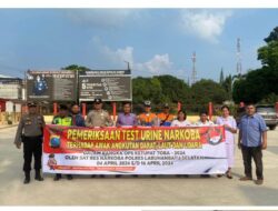 Satresnarkoba Polres Labusel Test Urine Supir Angkutan Bawa Penumpang Lebaran