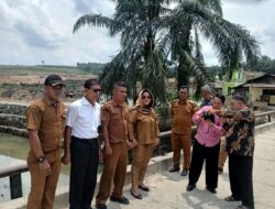 Pj. Kades Aek Batu Tinjau Bantaran Sungai Dan Jembatan di Bakaran Batu