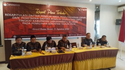 Rapat Pleno, KPU Labusel Tetapkan 223.153 Jumlah DPT Sementara