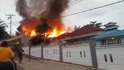 Satu Rumah Warga di Labusel Ludes Dimakan Sijago Merah