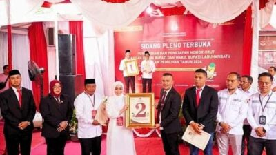 KPU Labuhanbatu Undi No Urut Paslon Bupati, Paslon Mari Peroleh No 2