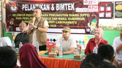 KPU Labuhanbatu Monitoring Bimtek Peserta KPPS