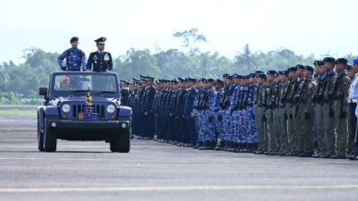 HUT ke 79 TNI AU Adakan Upacara Gabungan di Lanud Sultan Hasanuddin