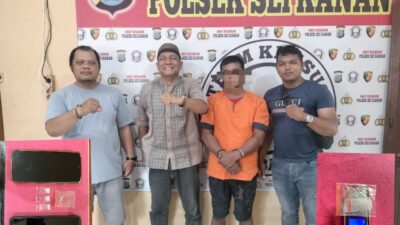 Polsek Sei Kanan Polres Labusel Tangkap Pelaku Narkotika