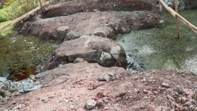 Proyek Jembatan Rp 200 Juta di PTPN4 Panai Jaya Labuhanbatu Diduga Asal Jadi