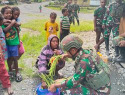 Satgas Yonif 715/Mtl Borong Hasil Bumi Mama Papua