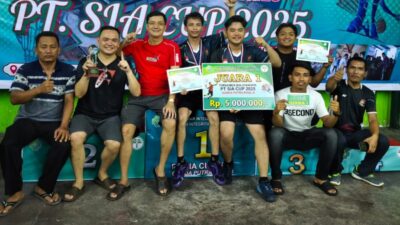 PB Satu Jiwa Labusel Juara 1 Turnamen Badminton PT. SIA Cup 2025