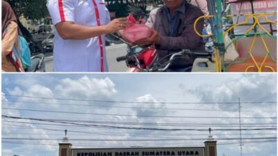 Satres Narkoba Polres Labuhanbatu Jumat Berkah, Bagikan Nasi Kotak ke Warga