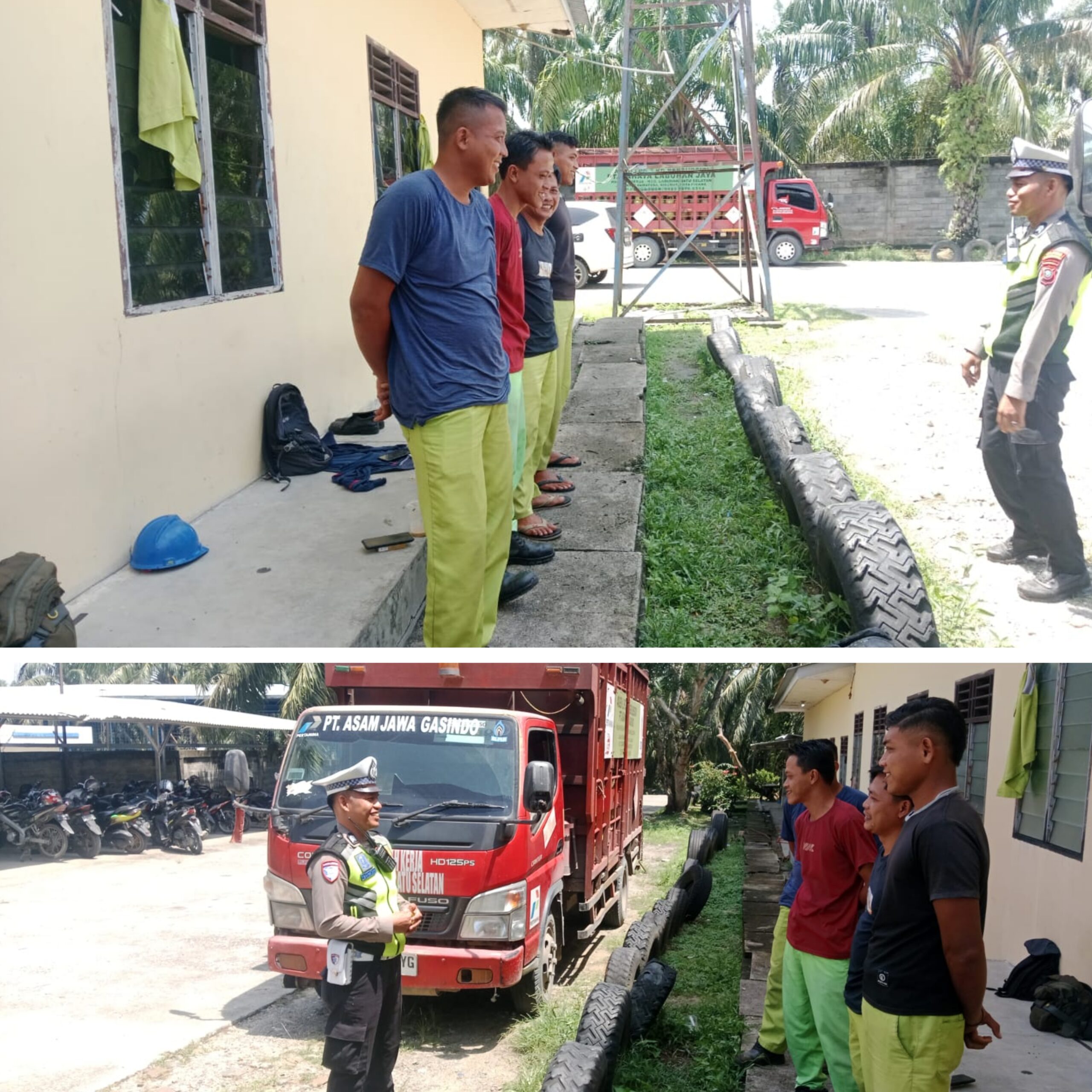 Penyalur LPG Pertamina, Ajak Sopir Angkutan Tertib Berlalu Lintas,Satlantas Polres Labusel Laksanakan “Polantas Menyapa”.