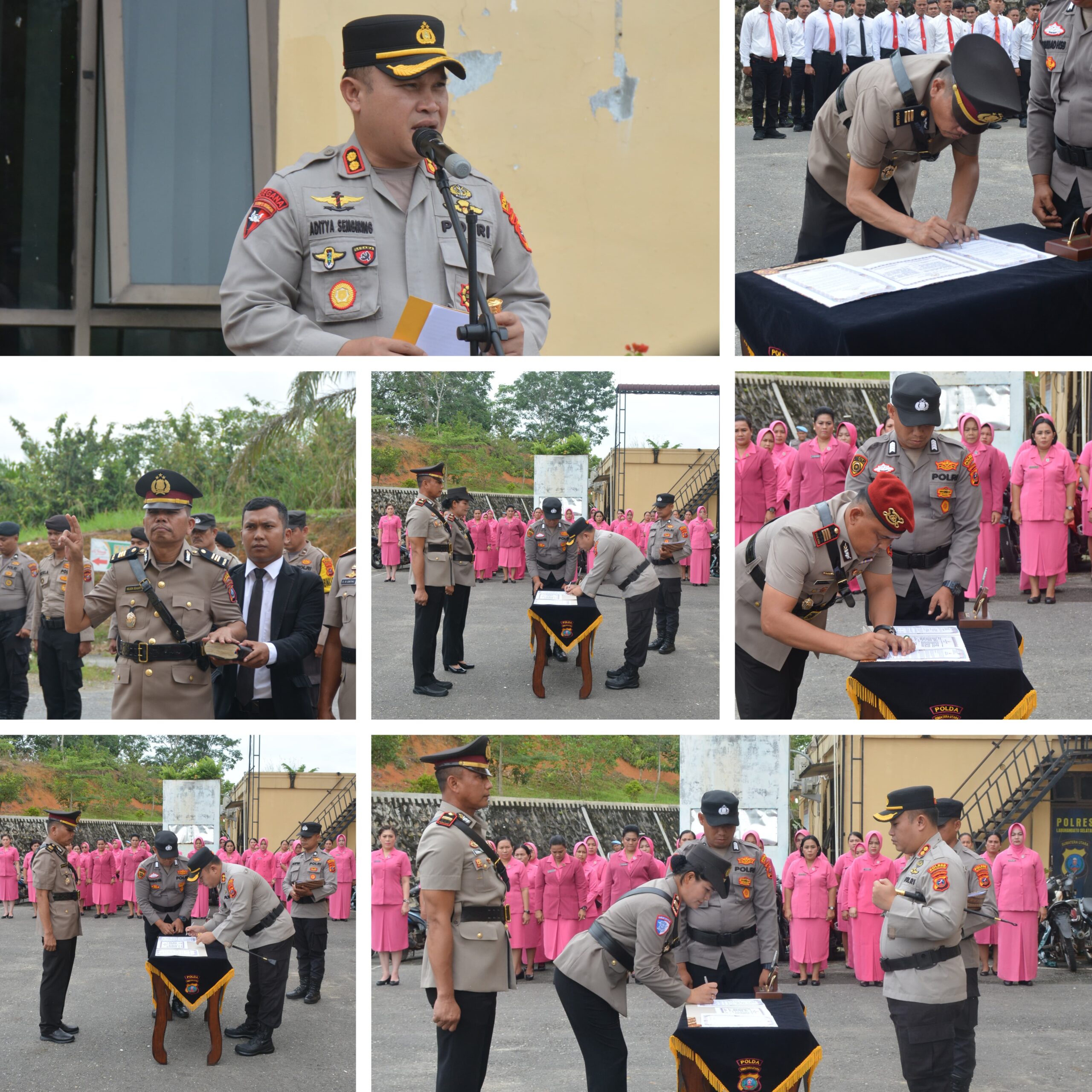 Tekankan Tanggung Jawab dan Pengabdian Terbaik:Kapolres Labusel Pimpin Upacara Pelantikan Pejabat Utama Polres