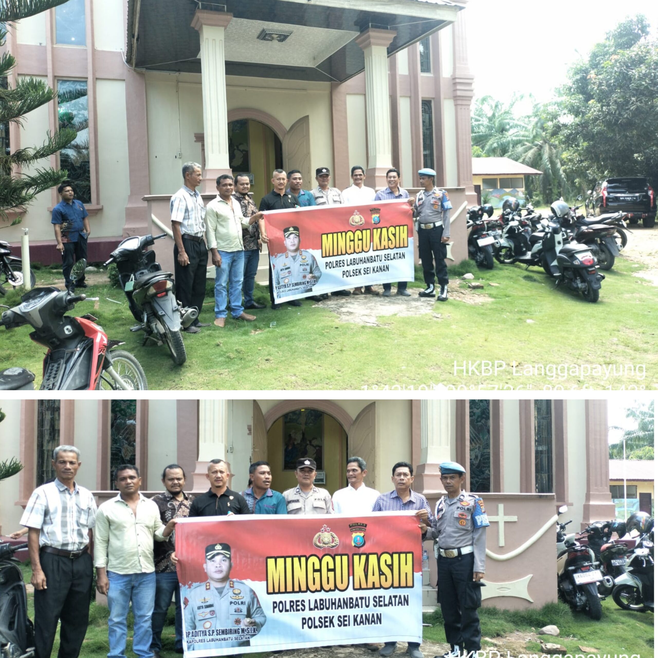 Hangat dan Penuh Kepedulian,Polsek Sungai Kanan Ajak Jemaat HKBP Langgapayung Wujudkan Keamanan dan Ketertiban