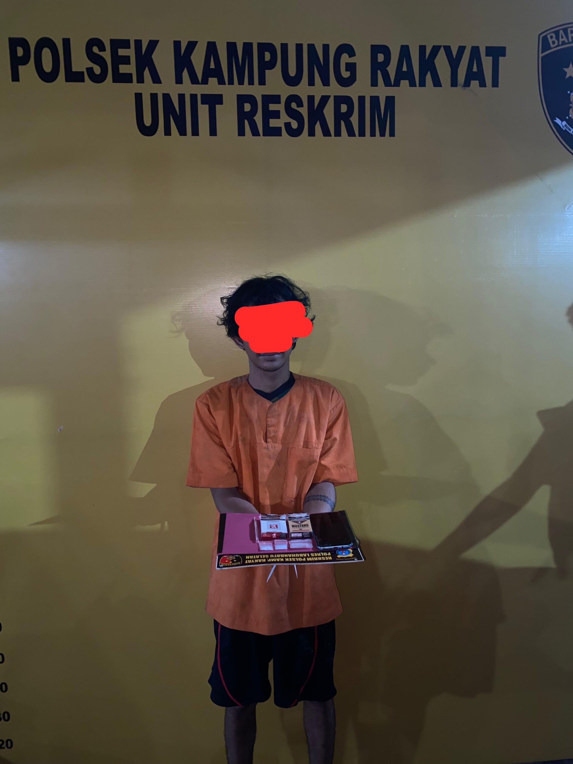 Polsek Kampung Rakyat Bekuk Pengedar Sabu di Teluk Panji, 1,86 Gram Barang Bukti Diamankan