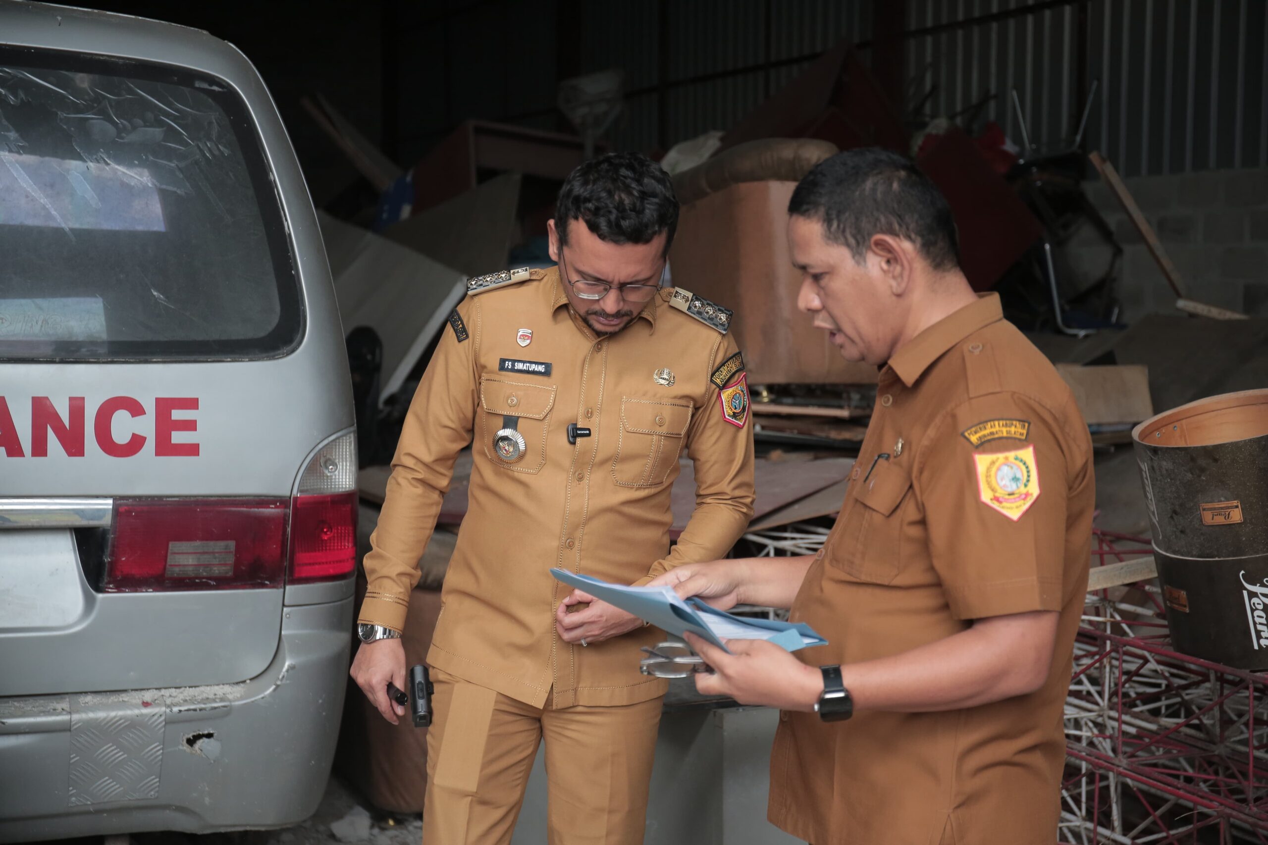 Dorong Tata Kelola yang Akuntabel,Bupati Fery Sahputra Simatupang Periksa Kendaraan Dinas Pemkab Labusel