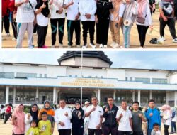 Berbaur Tanpa Jarak, Wabup Labusel Senam Pagi Bareng Masyarakat