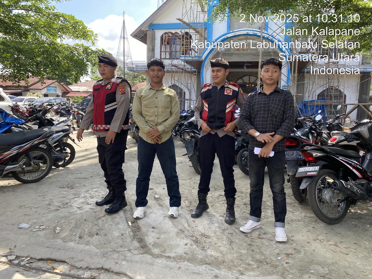 Sat Samapta Polres Labusel Patroli Tempat Ibadah di Kotapinang, Pastikan Jemaat Beribadah dengan Aman dan Nyaman