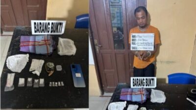 Polsek Paten Tangkap Pengedar Sabu, Barang dari Aji Warga Bilah Hilir Jadi DPO