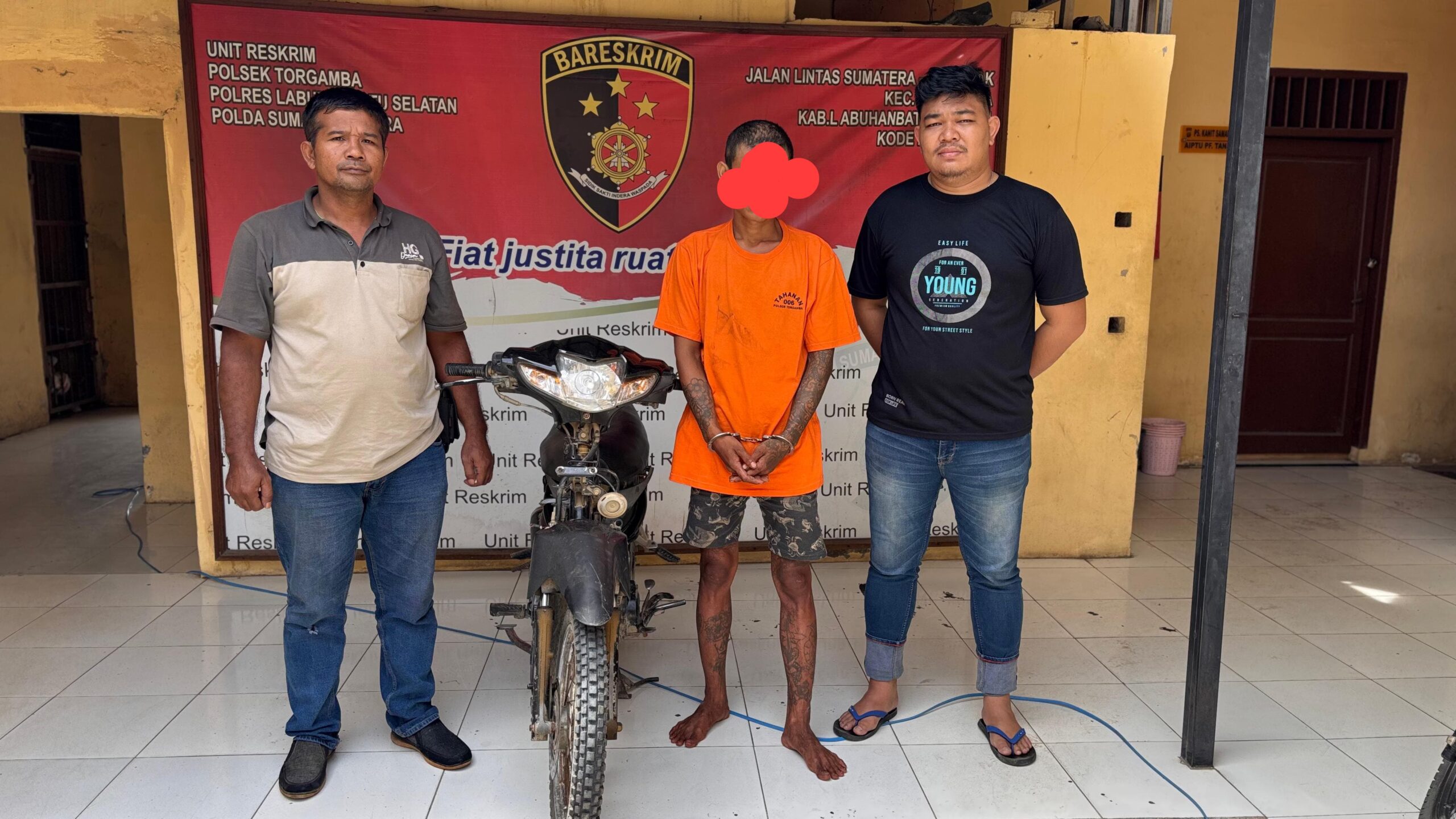 Cepat dan Tepat! Polsek Torgamba Tangkap Pelaku Curanmor Beserta Barang Bukti