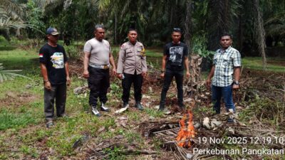 Polsek Bihil Kembali Patroli GSN di Dusun Lestari, Barak Narkoba di Bakar