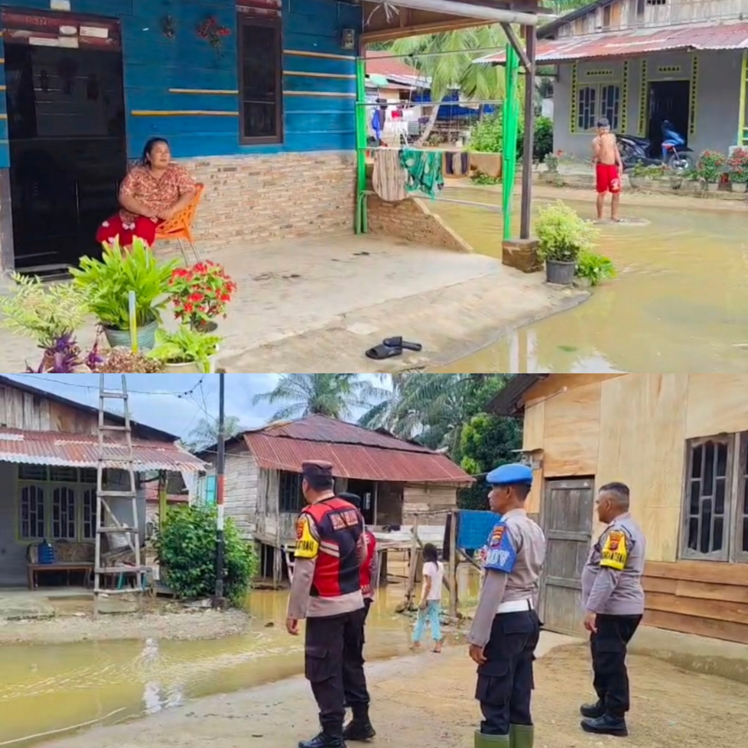 Air Sungai Kanan Meningkat,Polisi Minta Warga Tetap Siaga 2025