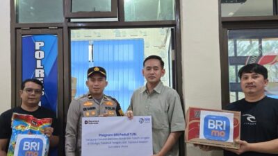 BRI BO Kotapinang Salurkan Bantuan Korban Longsor di Tapanuli melalui Polres Labusel