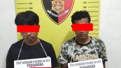 Polsek Na IX-X Tangkap Dua Pelaku Sabu di Aek Kota Batu