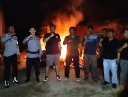 Polisi Bakar Barak Narkoba di Labura