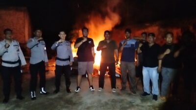 Polisi Bakar Barak Narkoba di Labura